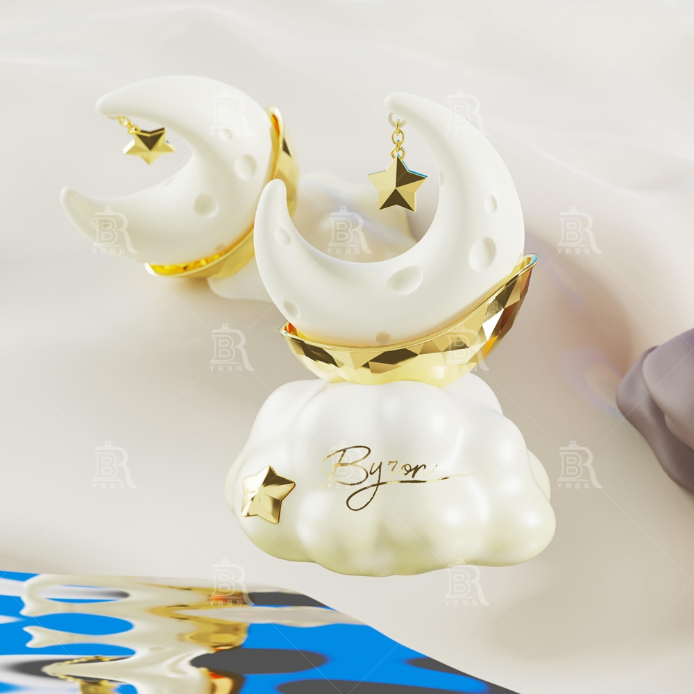 Byron 100ml Pink Moon & Cloud Perfume Bottle &ndash; Celestial Dreamy Luxury Fragrance Design