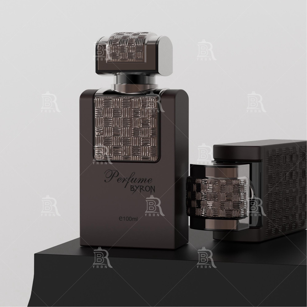 Byron 100ml Black Woven Texture Perfume Bottle &ndash; Sophisticated Matte Finish Fragrance