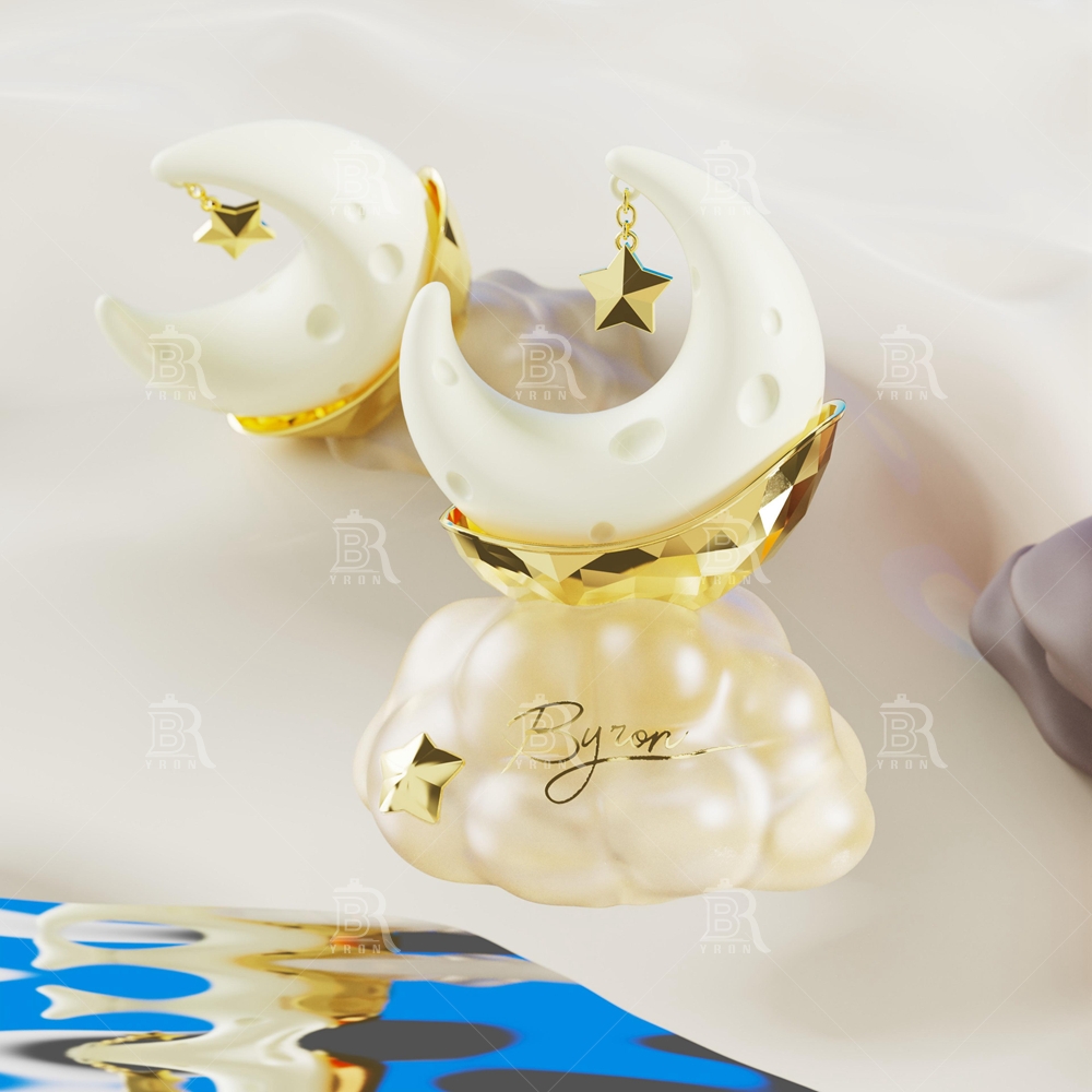 Byron 100ml Pink Moon & Cloud Perfume Bottle &ndash; Celestial Dreamy Luxury Fragrance Design