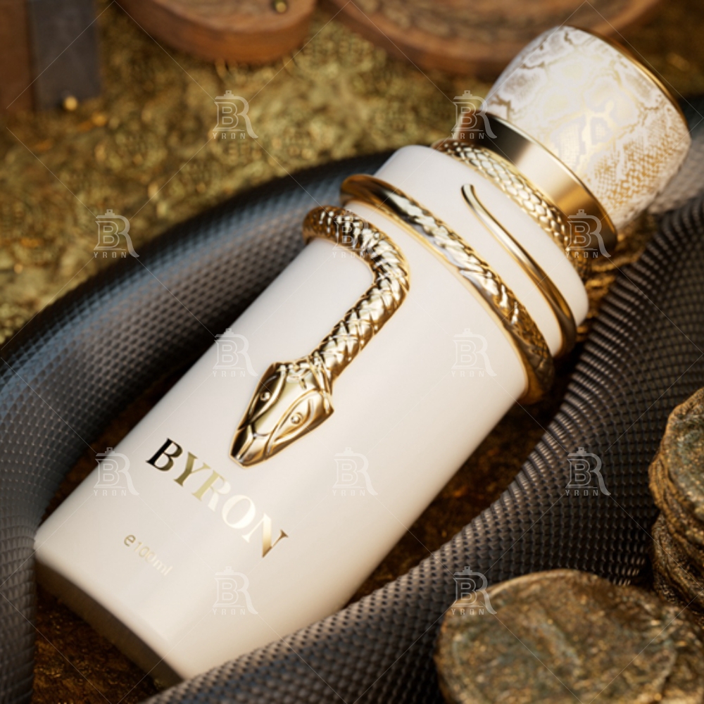 Byron 100ml Red Snake Wrap Perfume Bottle &ndash; Bold Serpent Motif Elegant Fragrance Jar