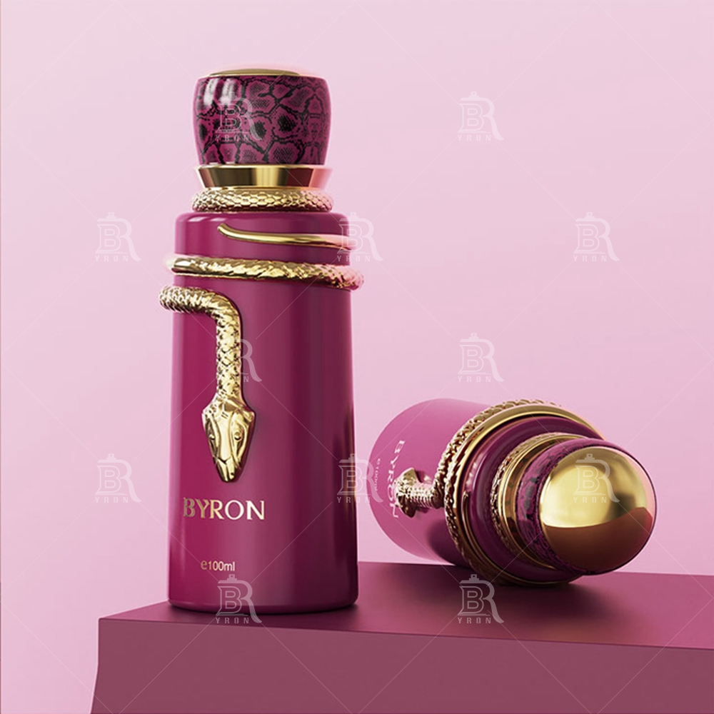 Byron 100ml Red Snake Wrap Perfume Bottle &ndash; Bold Serpent Motif Elegant Fragrance Jar