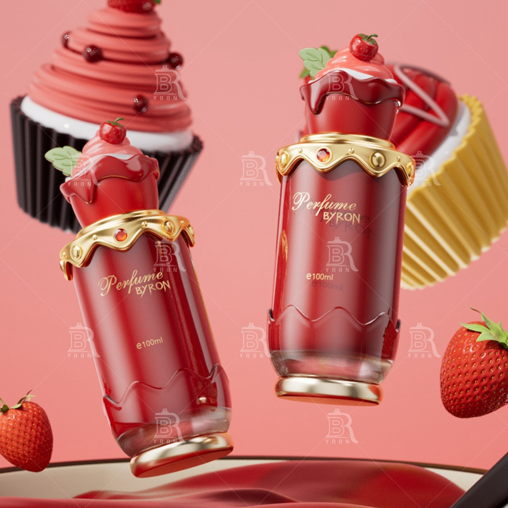 Byron 100ml Strawberry Cupcake Perfume Bottle &ndash; Sweet Dessert Themed Luxury Scent