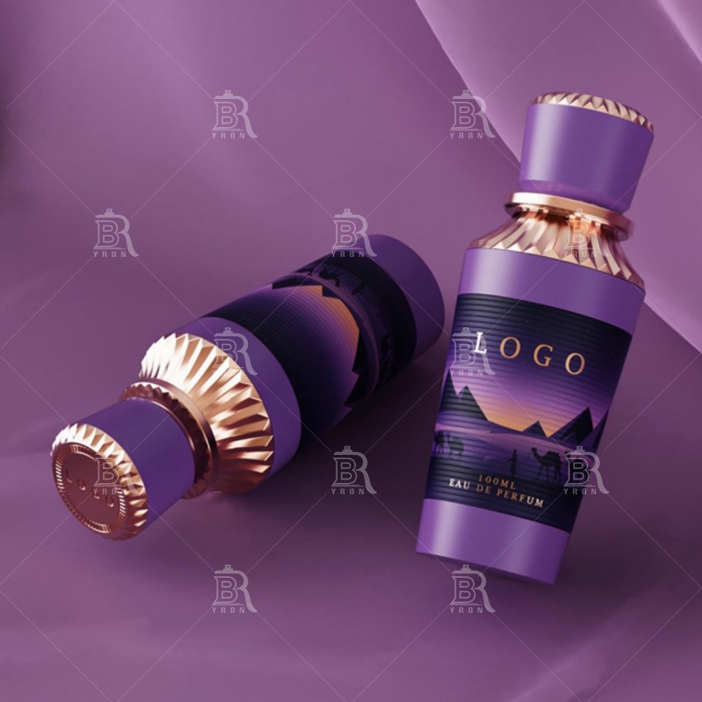 Byron 100ml Amber Gradient Perfume Bottle &ndash; Warm Sunset Tone Luxury Glass Design