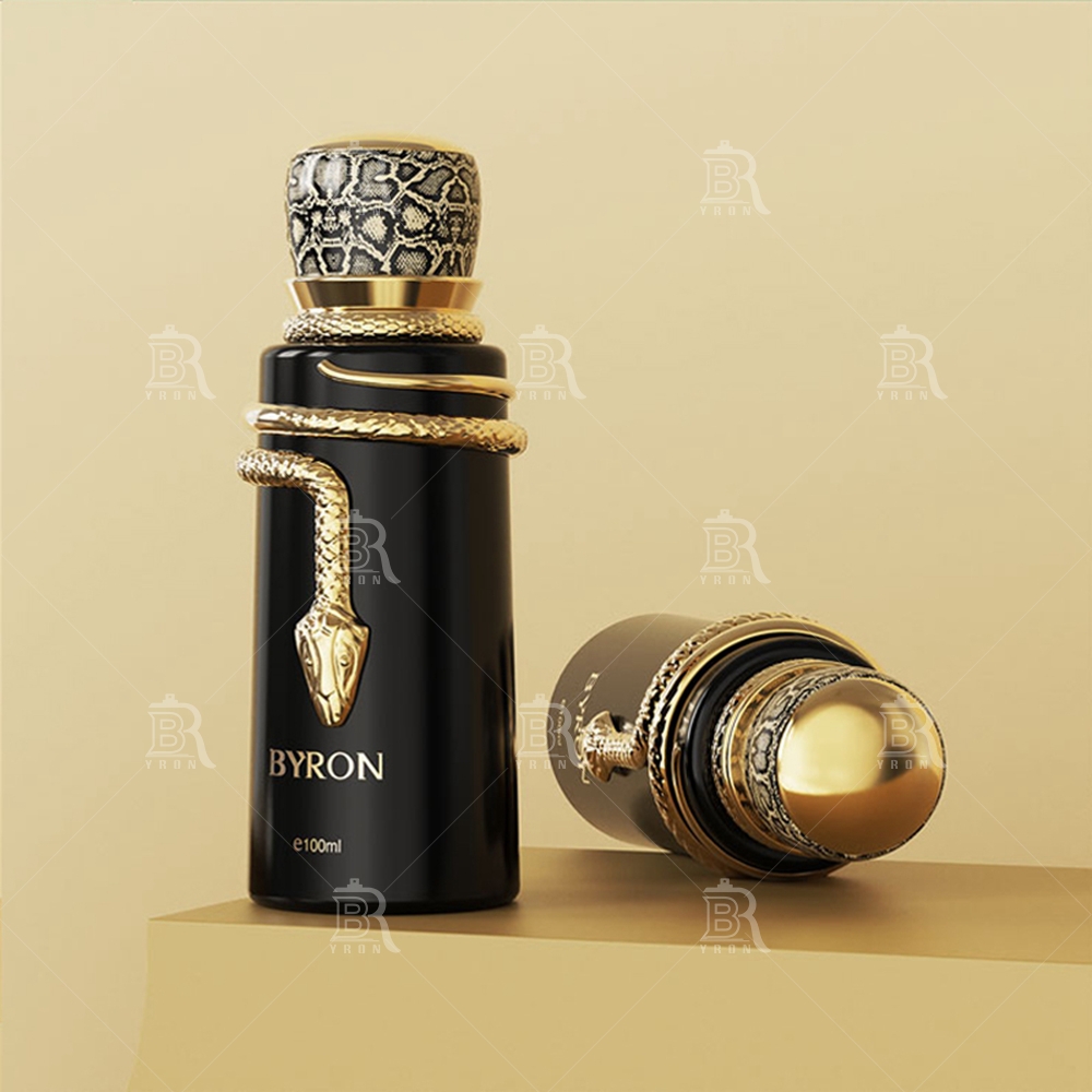 Byron 100ml Red Snake Wrap Perfume Bottle &ndash; Bold Serpent Motif Elegant Fragrance Jar