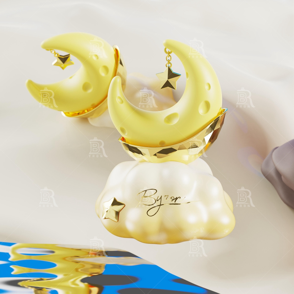 Byron 100ml Pink Moon & Cloud Perfume Bottle &ndash; Celestial Dreamy Luxury Fragrance Design