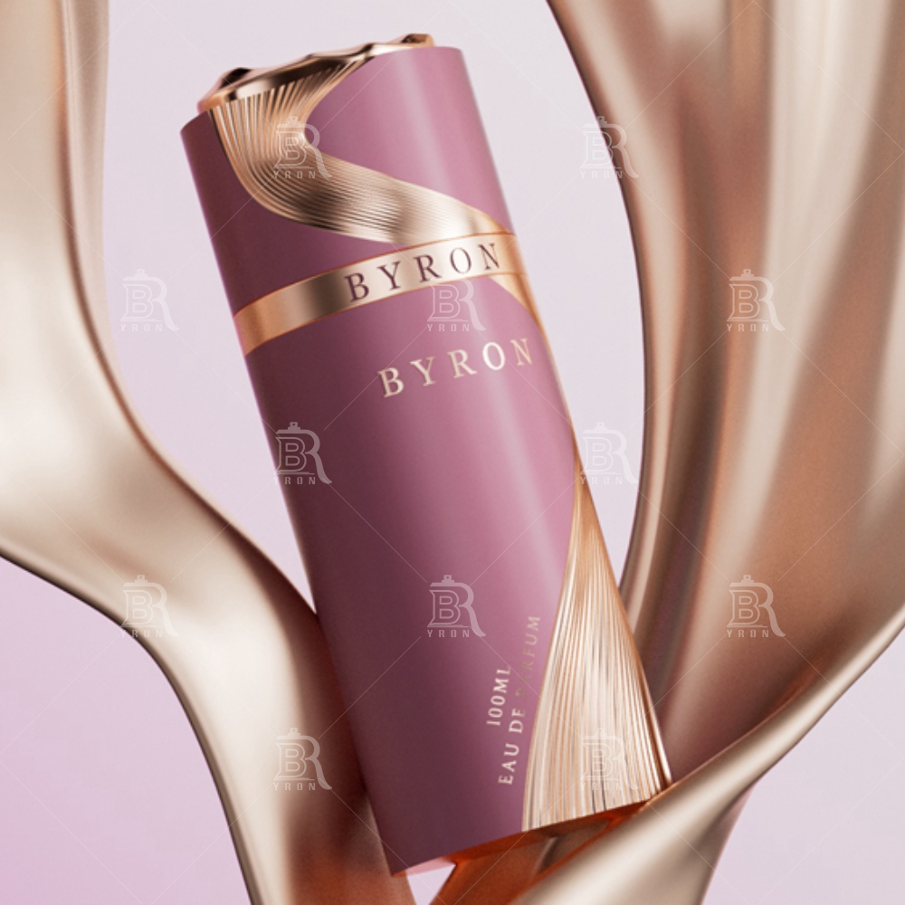 Byron 100ml Mauve Silk Wrap Perfume Bottle &ndash; Modern Minimalist Luxury Scent Vessel