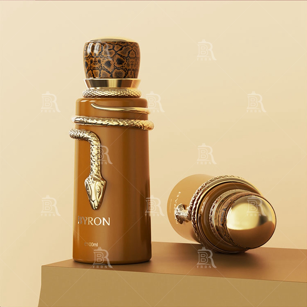 Byron 100ml Red Snake Wrap Perfume Bottle &ndash; Bold Serpent Motif Elegant Fragrance Jar