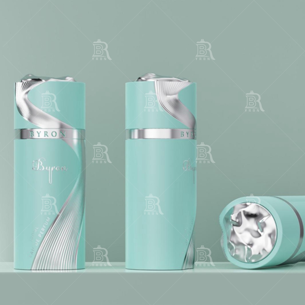 Byron 100ml Mauve Silk Wrap Perfume Bottle &ndash; Modern Minimalist Luxury Scent Vessel