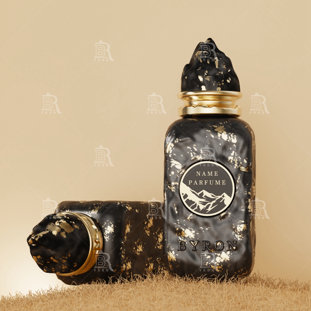 Byron 100ml Velvet Red Perfume Bottle &ndash; Plush Textured Luxury Fragrance with Gold Seal