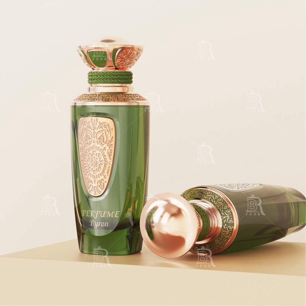 Byron 100ml Yellow Embossed Perfume Bottle &ndash; Royal Gold Accent Classic Luxury Design