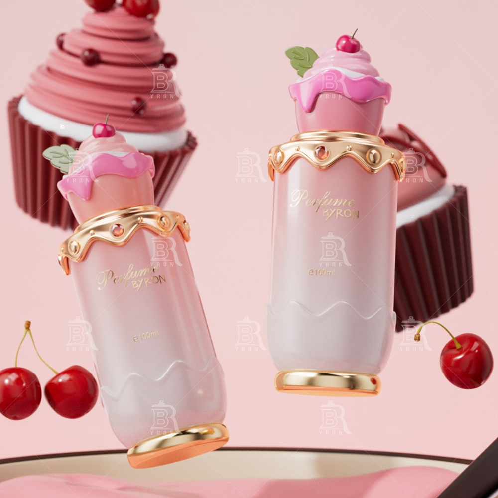 Byron 100ml Strawberry Cupcake Perfume Bottle &ndash; Sweet Dessert Themed Luxury Scent