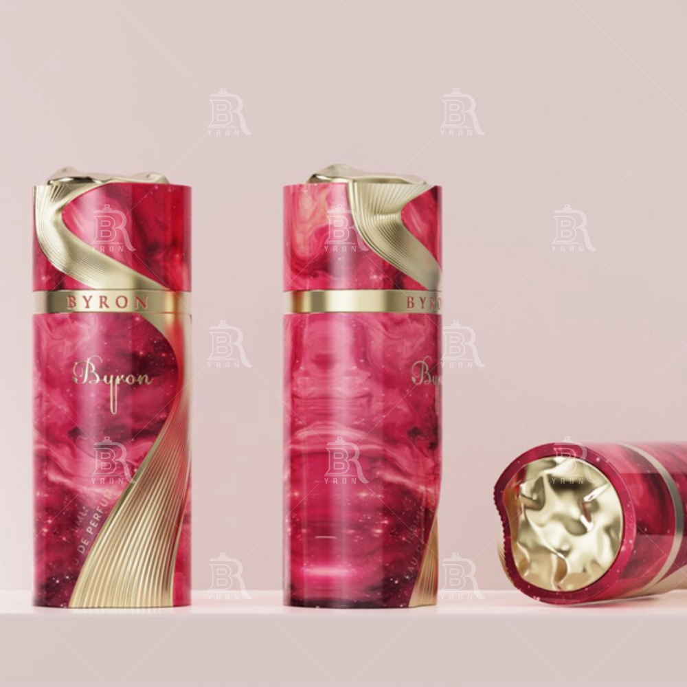 Byron 100ml Mauve Silk Wrap Perfume Bottle &ndash; Modern Minimalist Luxury Scent Vessel