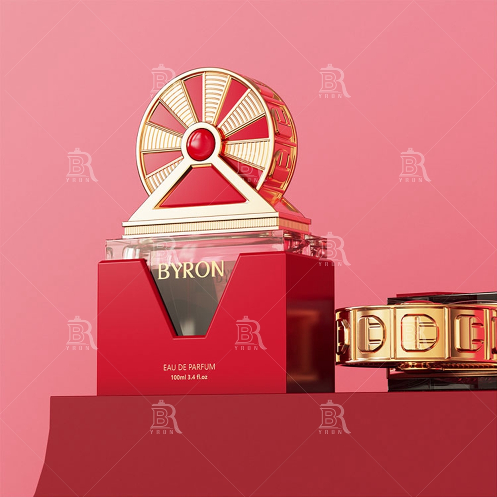 Byron 100ml Red Ferris Wheel Perfume Bottle &ndash; Carnival-Themed Luxury Scent Vessel