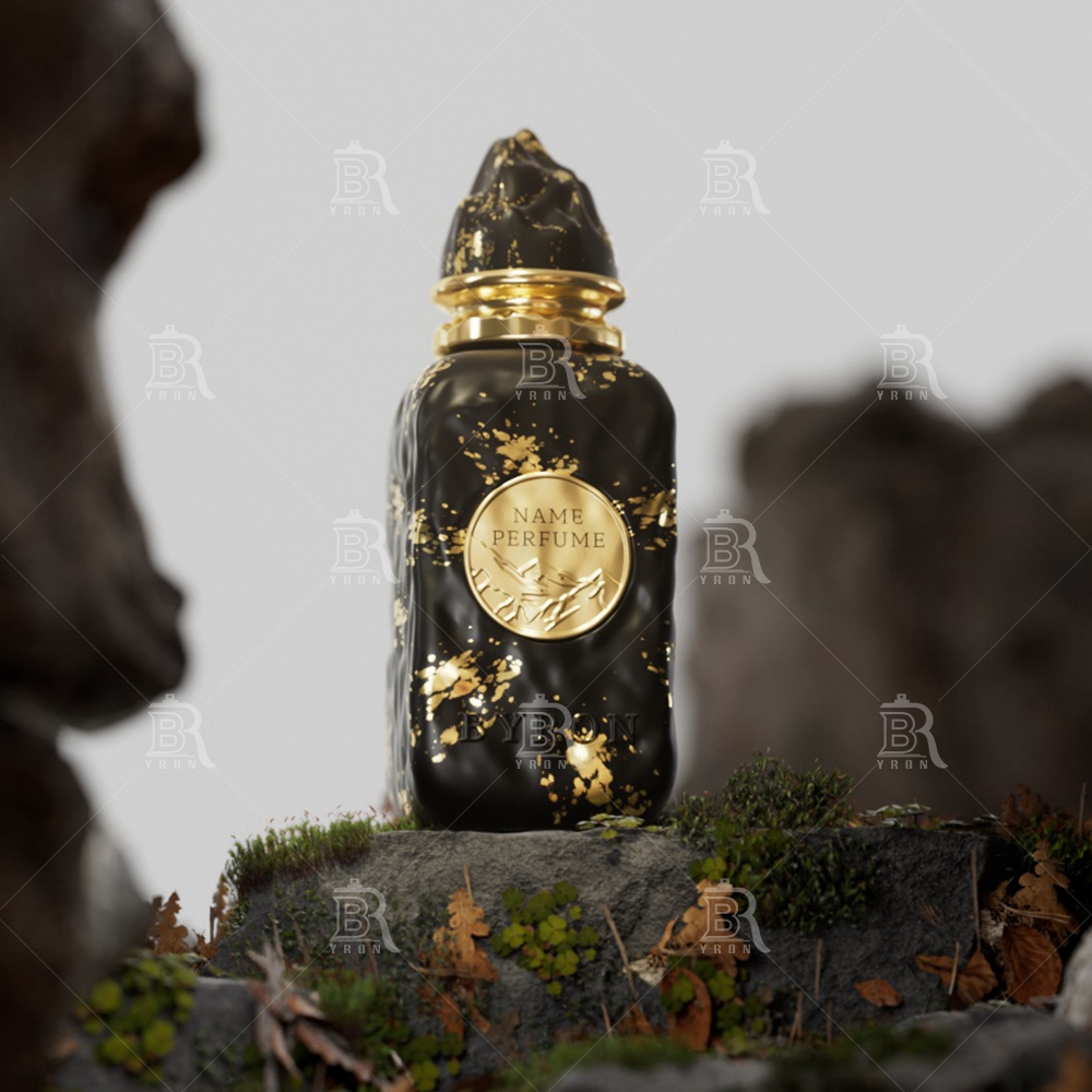 Byron 100ml Velvet Red Perfume Bottle &ndash; Plush Textured Luxury Fragrance with Gold Seal