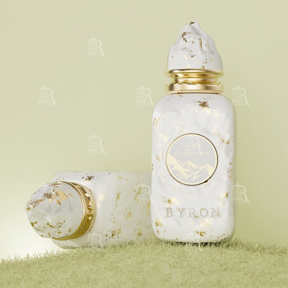 Byron 100ml Velvet Red Perfume Bottle &ndash; Plush Textured Luxury Fragrance with Gold Seal