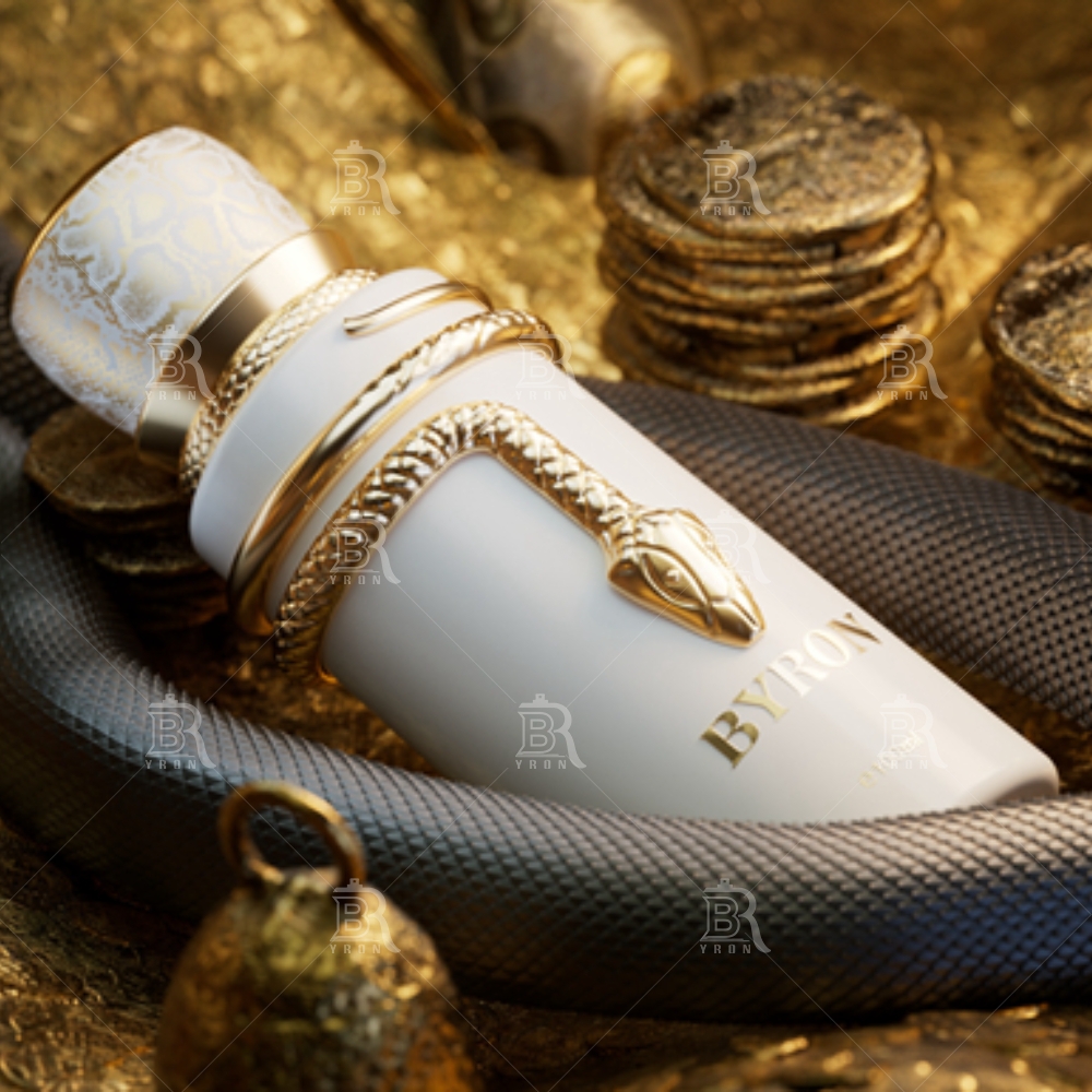 Byron 100ml Red Snake Wrap Perfume Bottle &ndash; Bold Serpent Motif Elegant Fragrance Jar