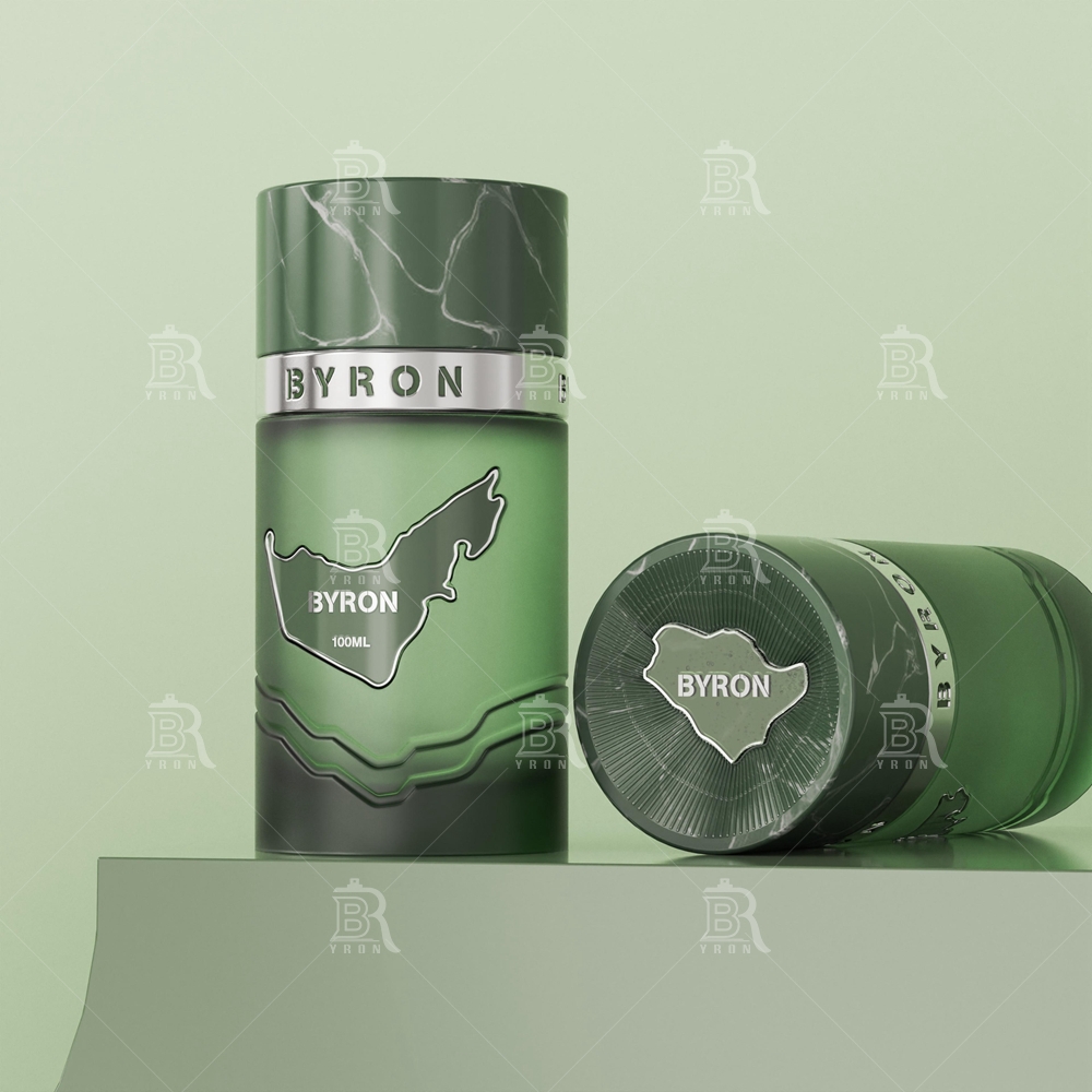 Byron 100ml Marble Green Perfume Bottle &ndash; Nature-Inspired Stone Texture Fragrance Jar