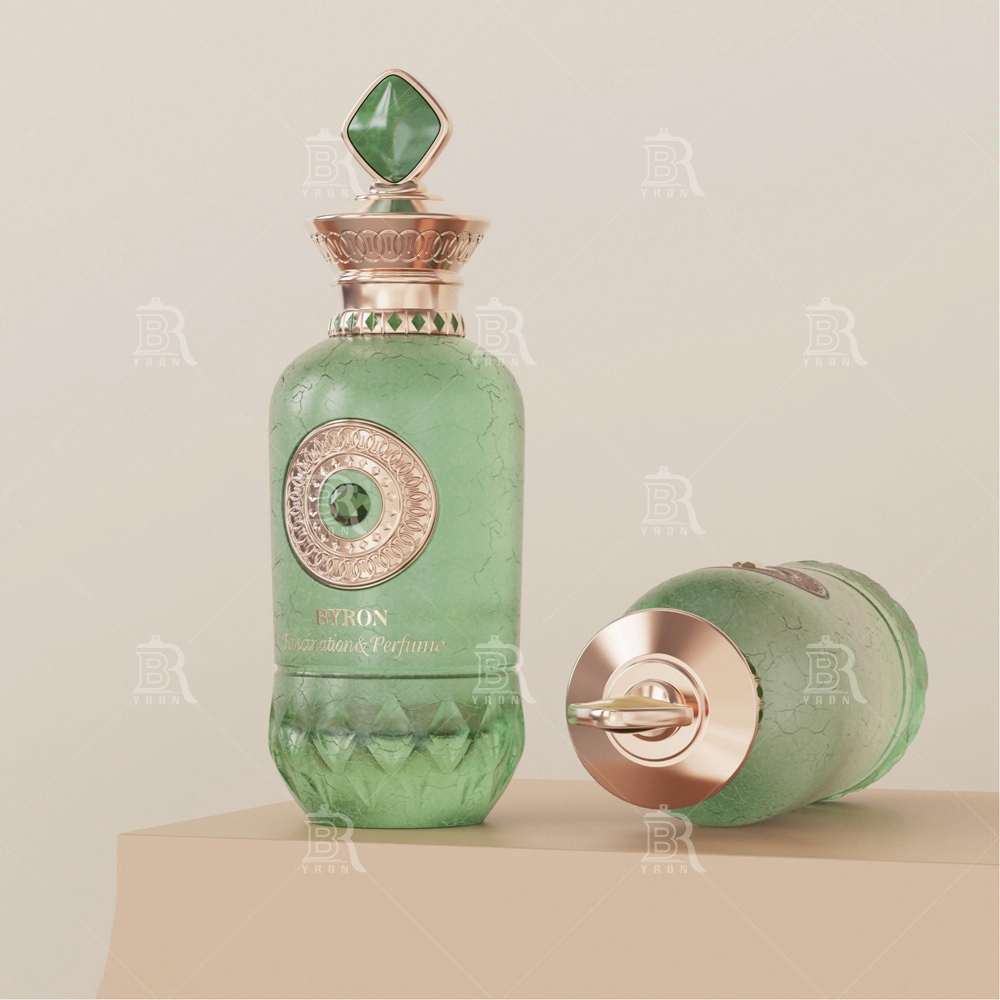 Byron 100ml Pink Diamond Crown Perfume Bottle &ndash; Regal Gemstone Top Luxury Scent Bottle