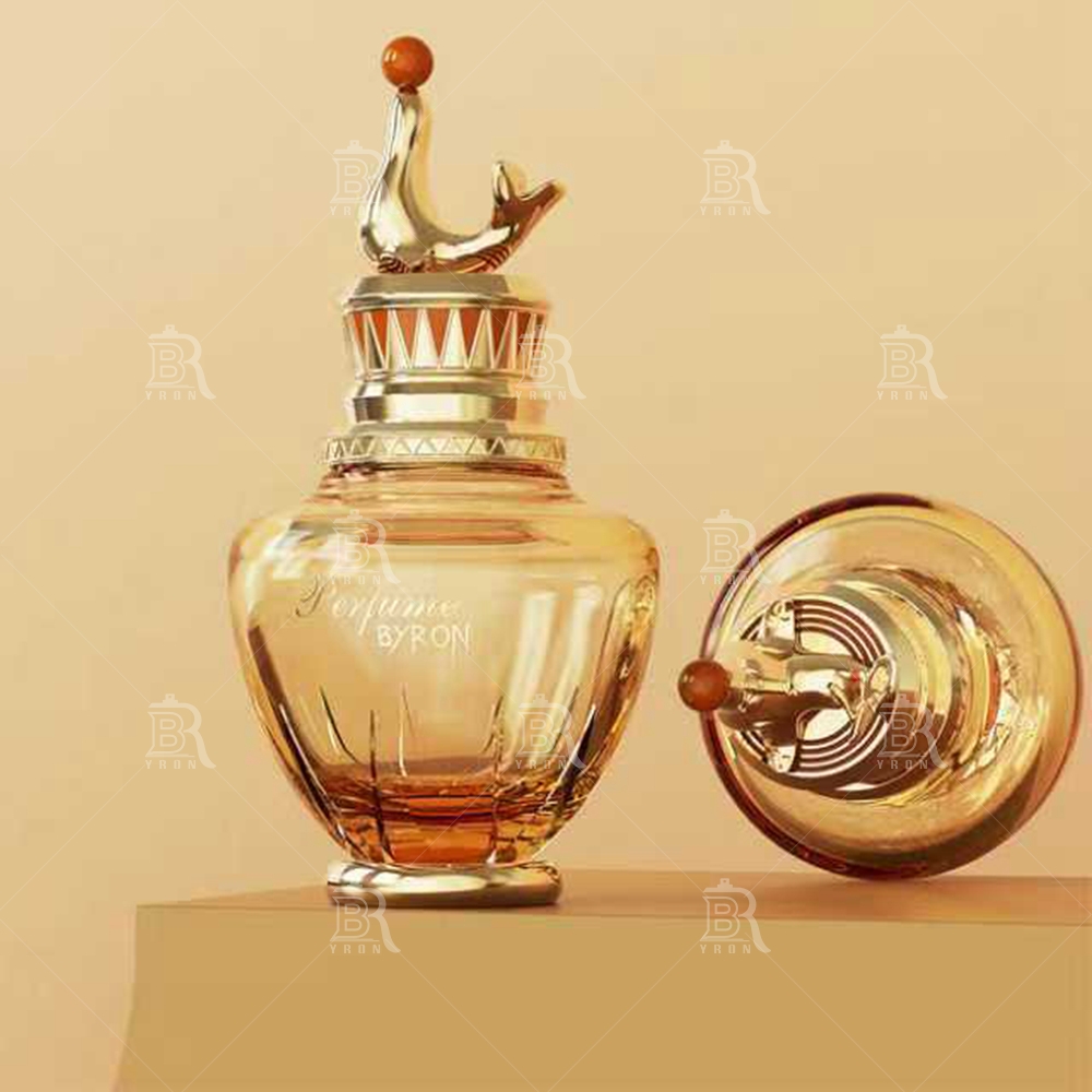 Byron 100ml Golden Swan Perfume Bottle &ndash; Regal Bird Motif Luxury Fragrance Vessel