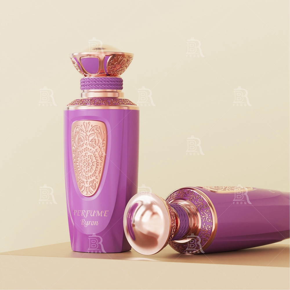 Byron 100ml Yellow Embossed Perfume Bottle &ndash; Royal Gold Accent Classic Luxury Design