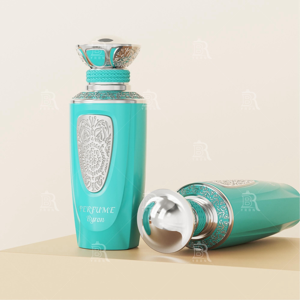 Byron 100ml Yellow Embossed Perfume Bottle &ndash; Royal Gold Accent Classic Luxury Design