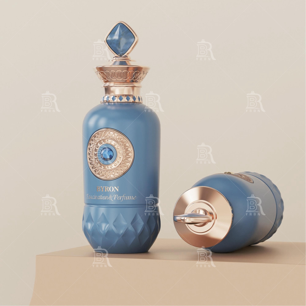 Byron 100ml Pink Diamond Crown Perfume Bottle &ndash; Regal Gemstone Top Luxury Scent Bottle