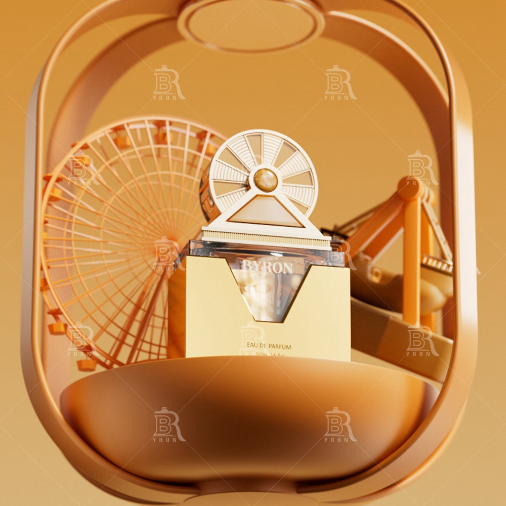 Byron 100ml Red Ferris Wheel Perfume Bottle &ndash; Carnival-Themed Luxury Scent Vessel