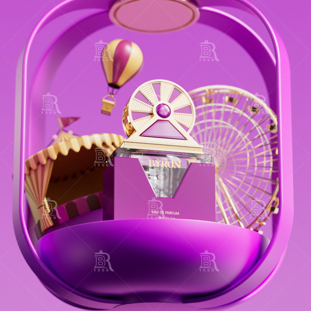 Byron 100ml Red Ferris Wheel Perfume Bottle &ndash; Carnival-Themed Luxury Scent Vessel