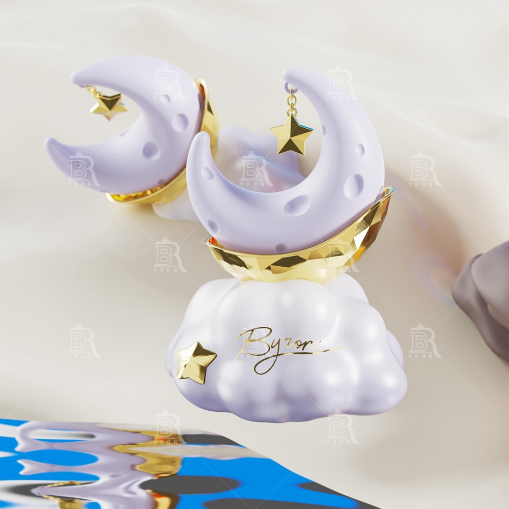 Byron 100ml Pink Moon & Cloud Perfume Bottle &ndash; Celestial Dreamy Luxury Fragrance Design