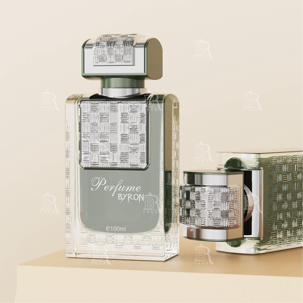 Byron 100ml Black Woven Texture Perfume Bottle &ndash; Sophisticated Matte Finish Fragrance