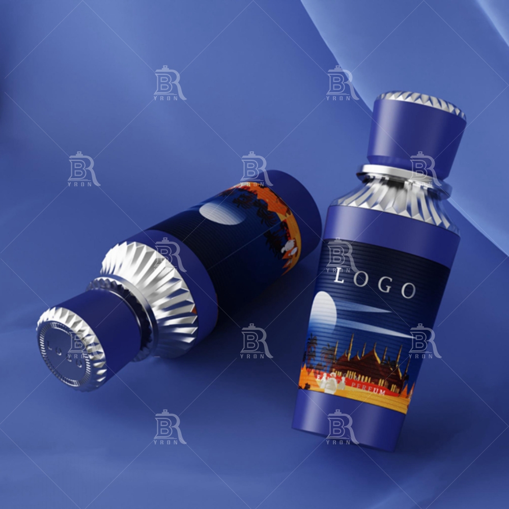 Byron 100ml Amber Gradient Perfume Bottle &ndash; Warm Sunset Tone Luxury Glass Design