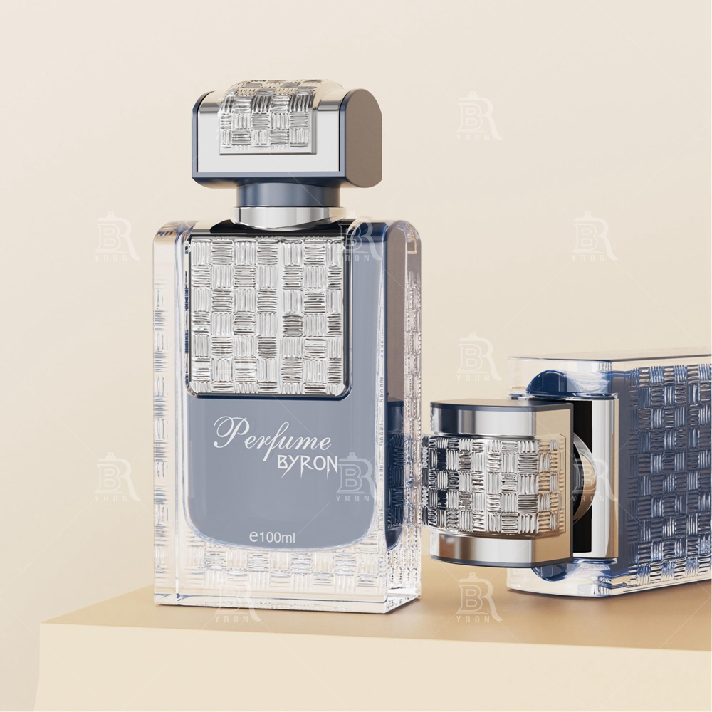 Byron 100ml Black Woven Texture Perfume Bottle &ndash; Sophisticated Matte Finish Fragrance