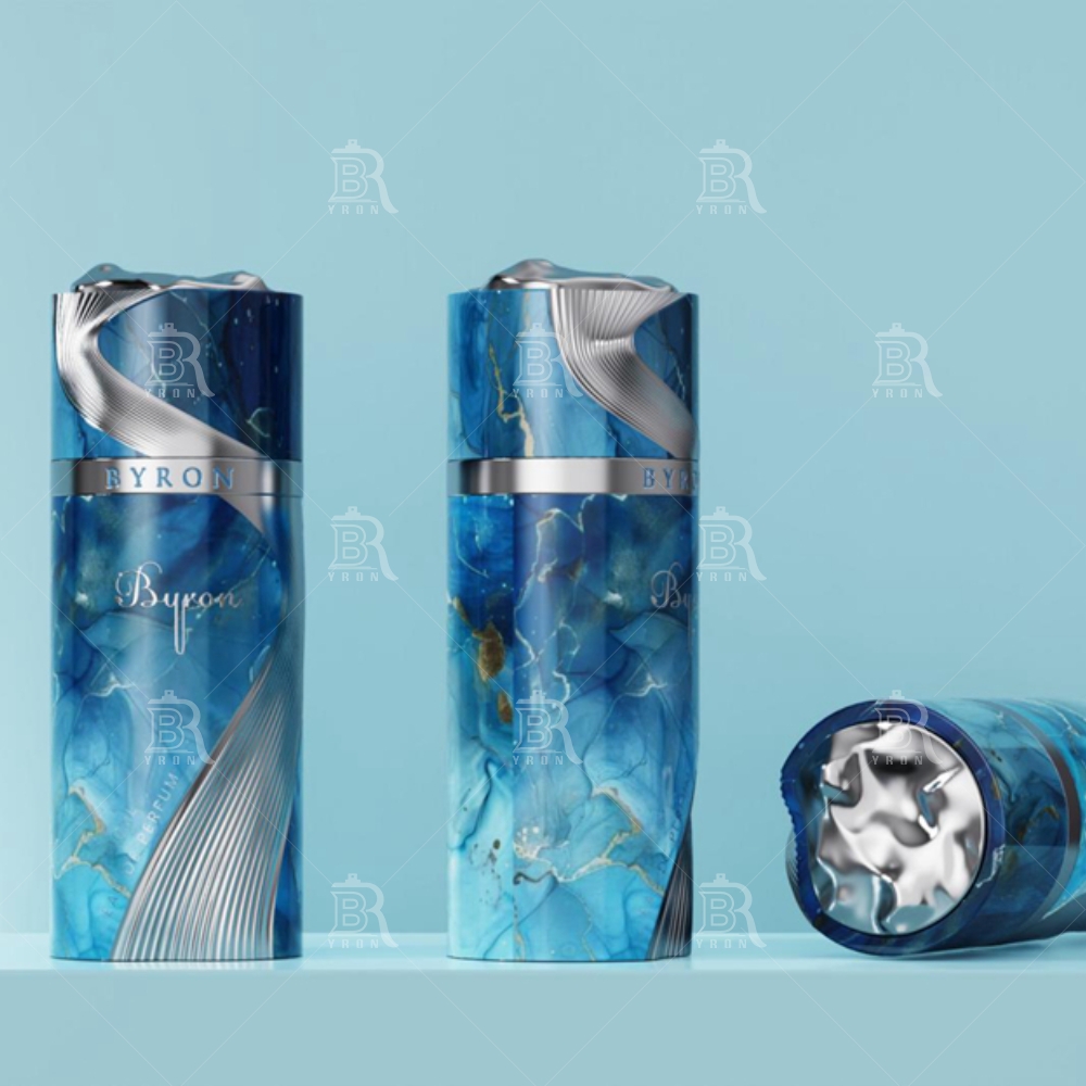 Byron 100ml Mauve Silk Wrap Perfume Bottle &ndash; Modern Minimalist Luxury Scent Vessel