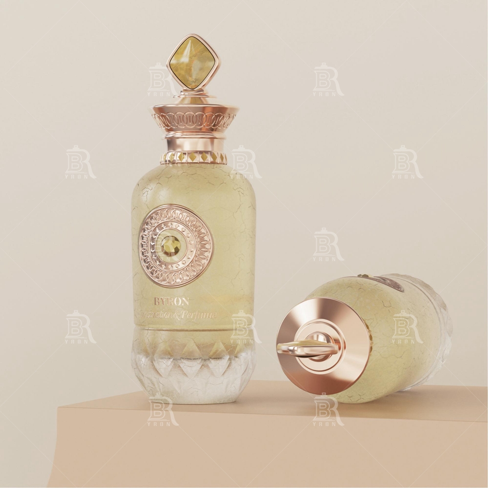 Byron 100ml Pink Diamond Crown Perfume Bottle &ndash; Regal Gemstone Top Luxury Scent Bottle