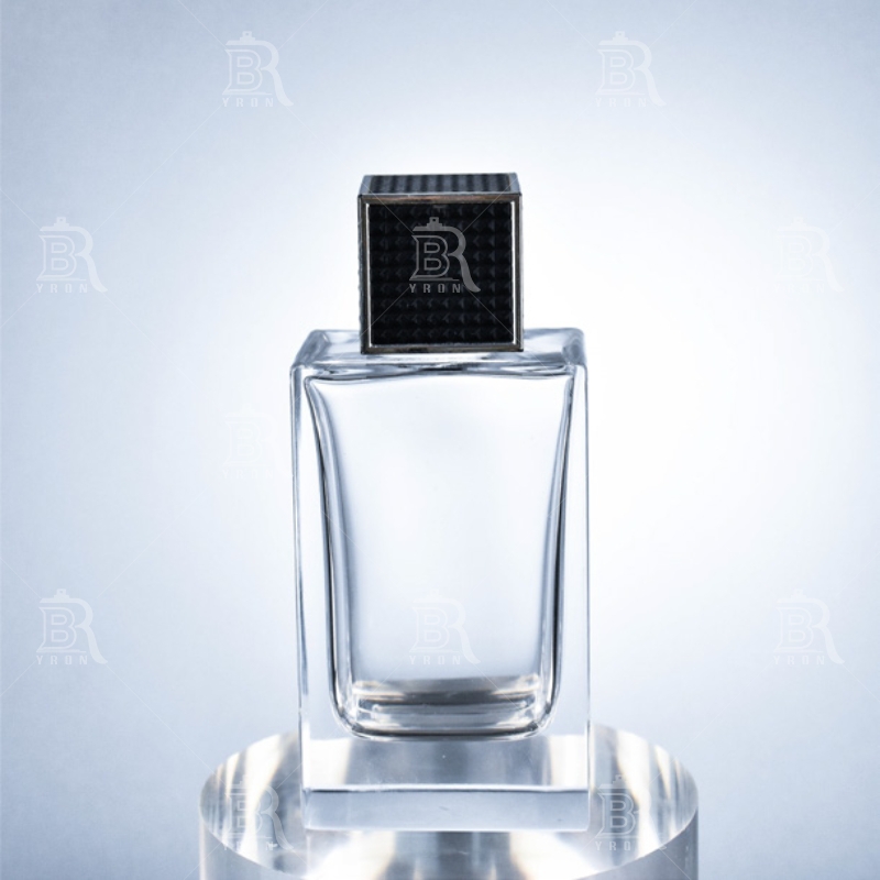 Crystal Glass 100ml Perfume Bottle with Glass Stopper - Vintage Decanter Style