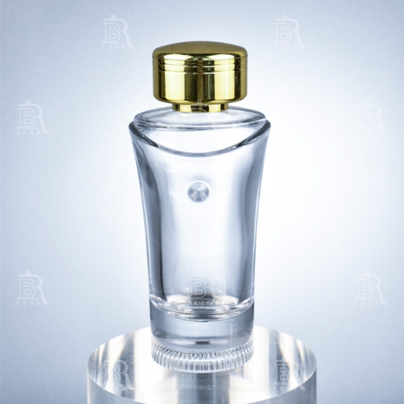 Hexagonal 100ml Perfume Bottle with Gold Cap - Unique Geometric Shape Designer Bottle