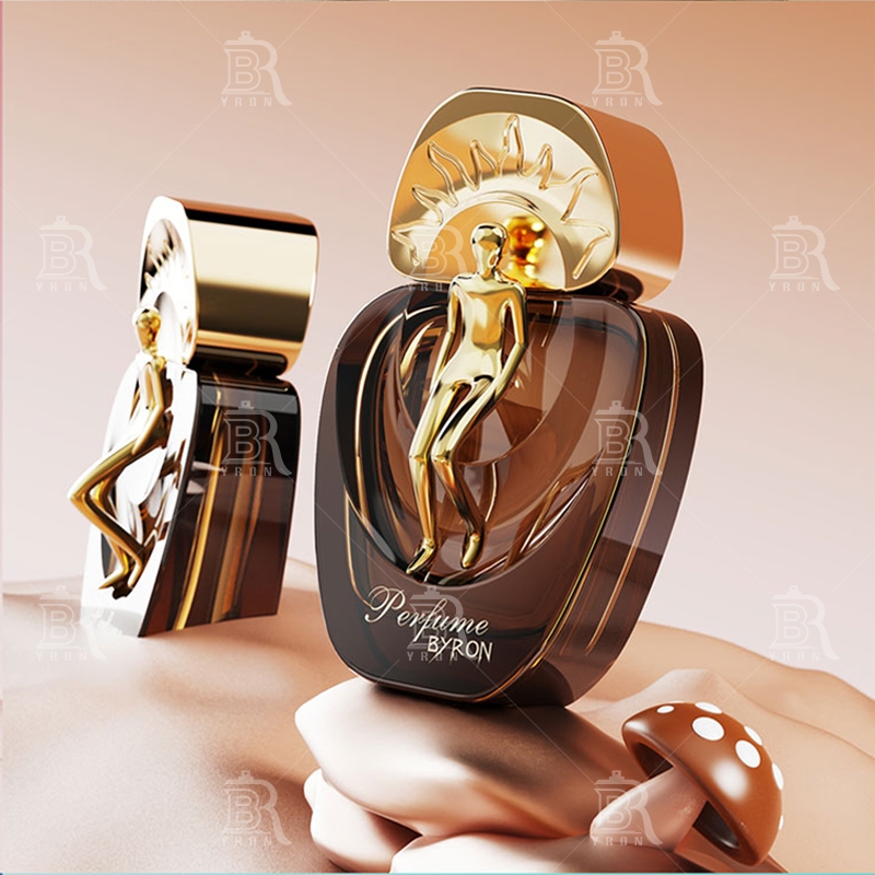 Customization of BYRON Perfume Packaging Materials_ABS Gold-Plated Cap Coated Glass Bottle_Gilded Lo