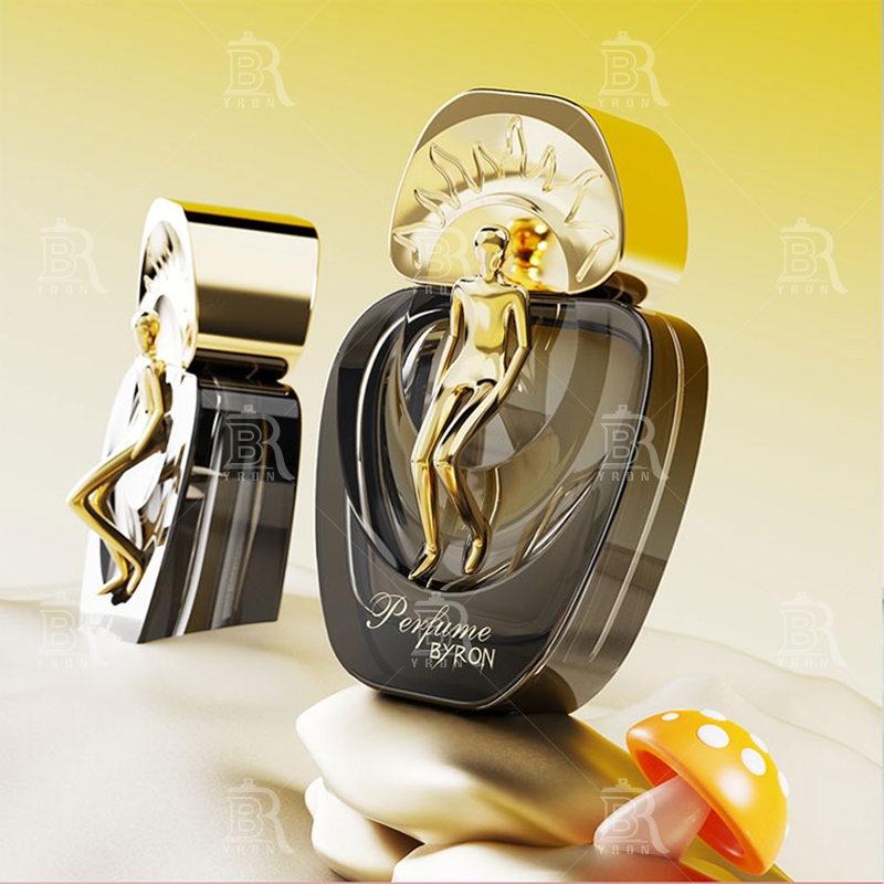 Customization of BYRON Perfume Packaging Materials_ABS Gold-Plated Cap Coated Glass Bottle_Gilded Lo